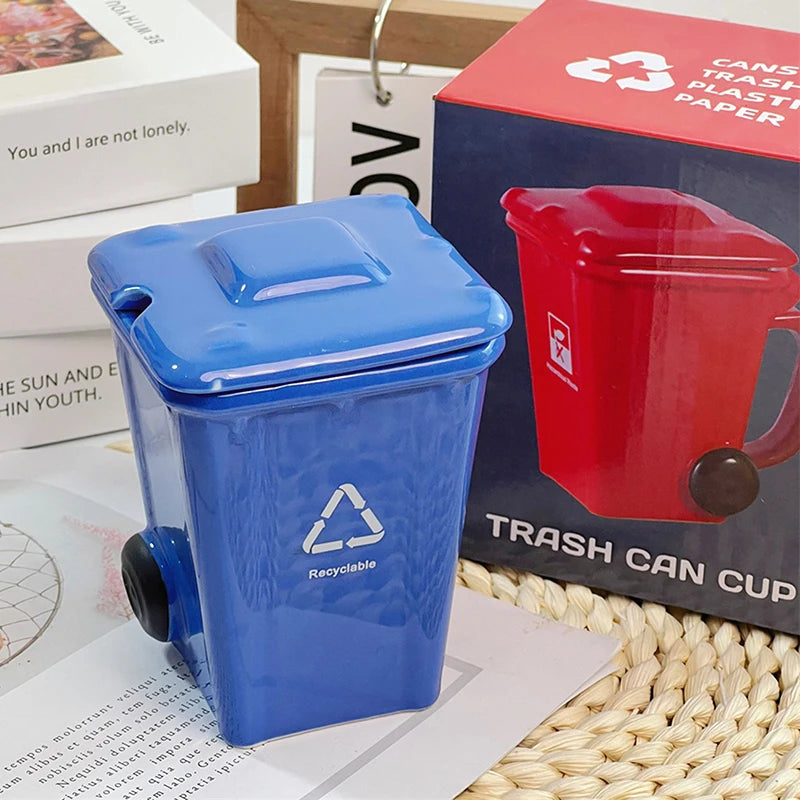 Trash Can Ceramic Mug