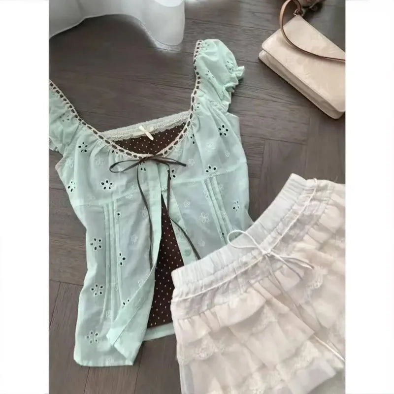 Camisa de dos piezas simulada