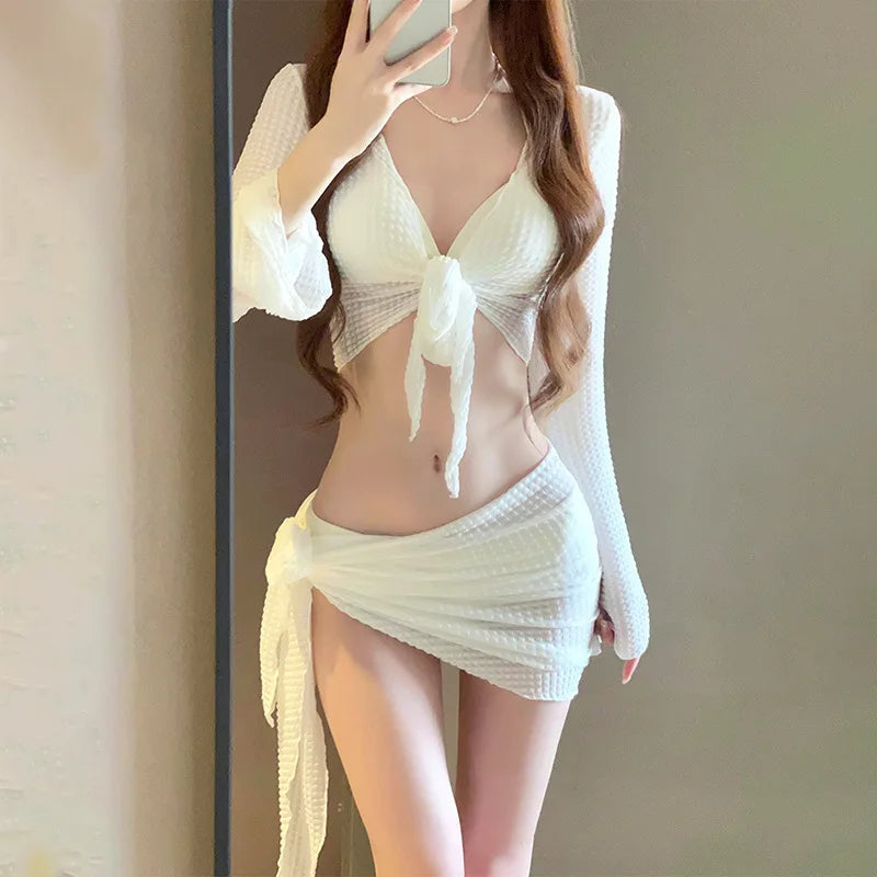 Long Sleeve Knit Bikini