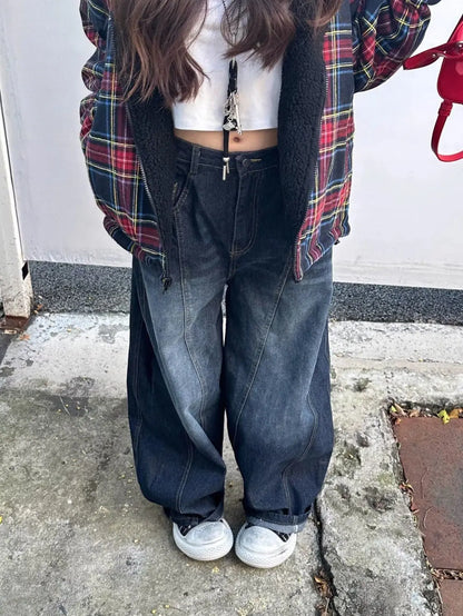 Embroidered Patchwork Jeans