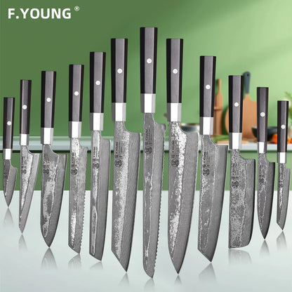 Damascus Steel Professional Kitchen Knives