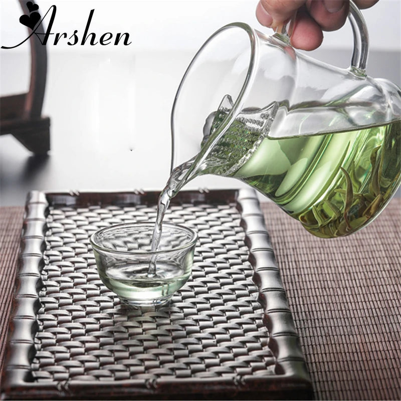 Clear Heat Resisting with Filter Handle Tea Cup