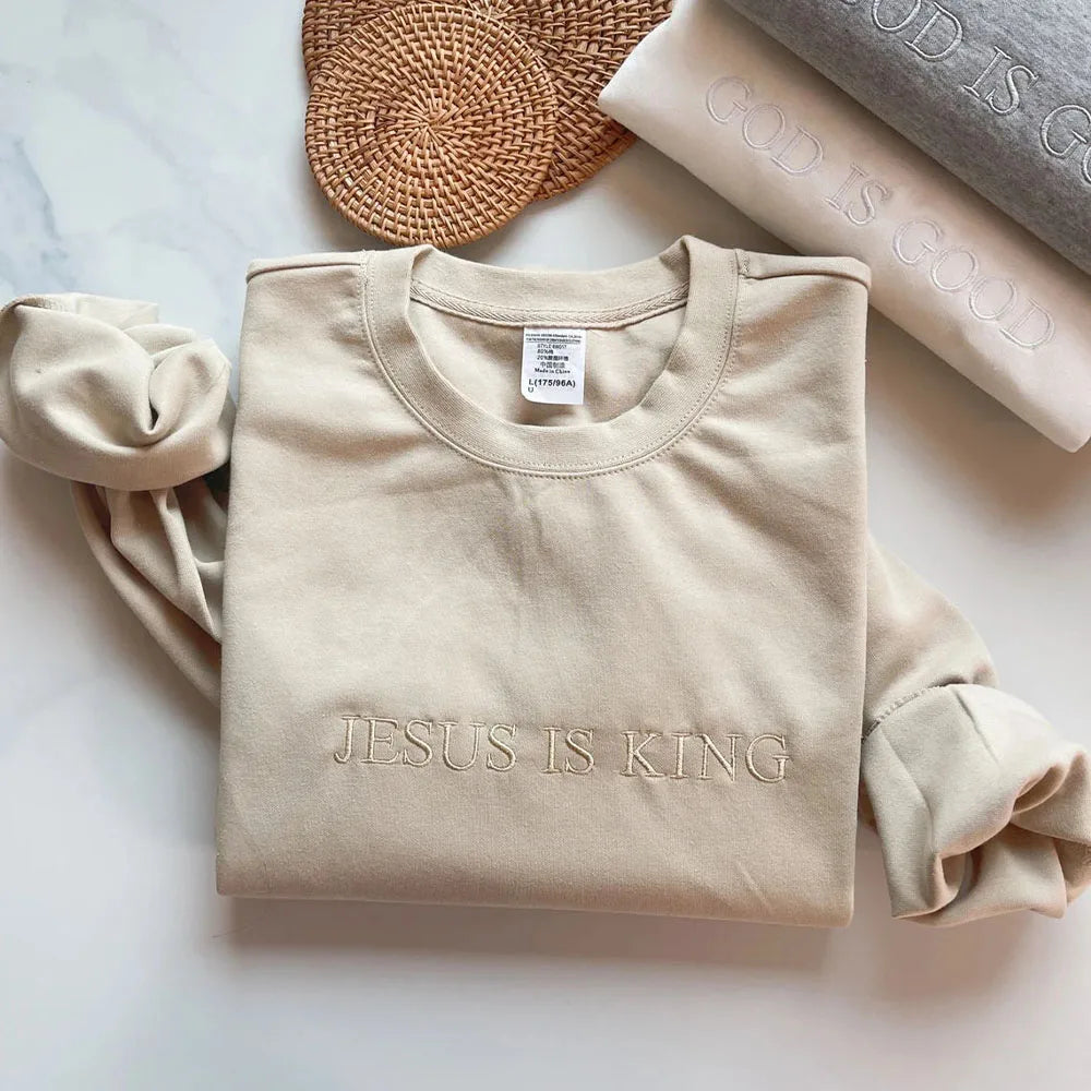 God is Good Embroidered Sweatshirt