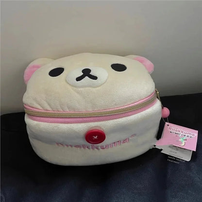 Cute Bear Girl Plush Makeup Storage Bag