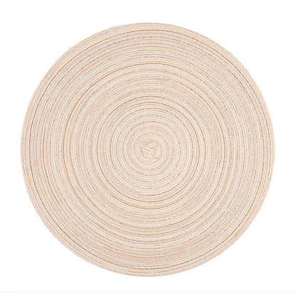 Braided Beige Round Place Mats
