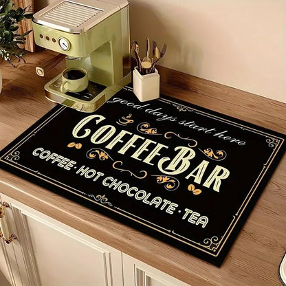 Ok But First Coffee Print Absorbent Mat
