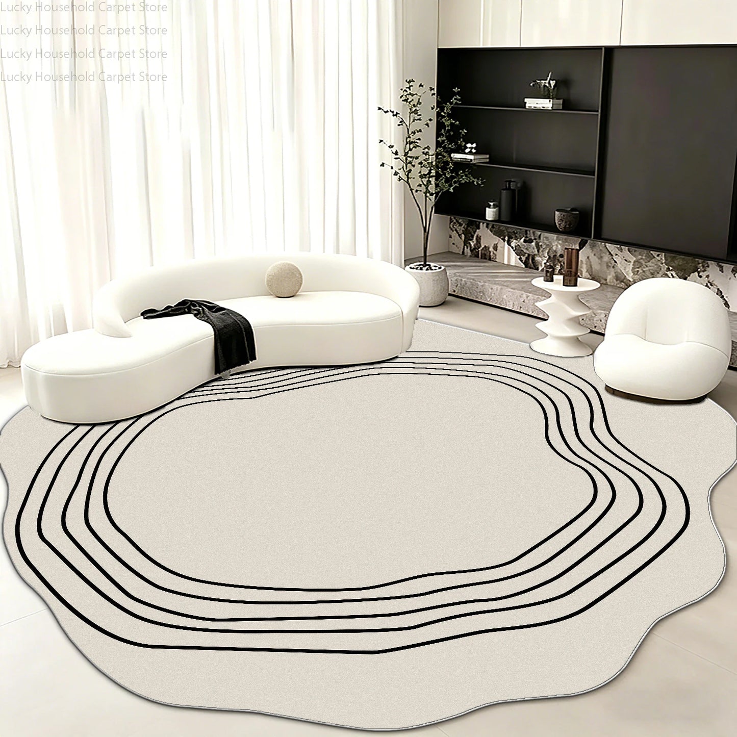Alfombra de salón de estilo moderno y sencillo
