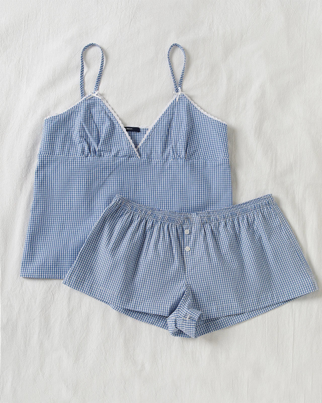 Conjunto de pantalones cortos a cuadros