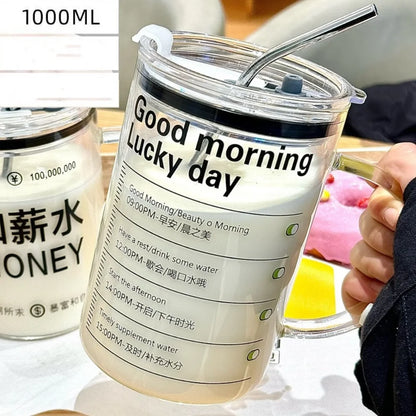 Straw Glass Cup