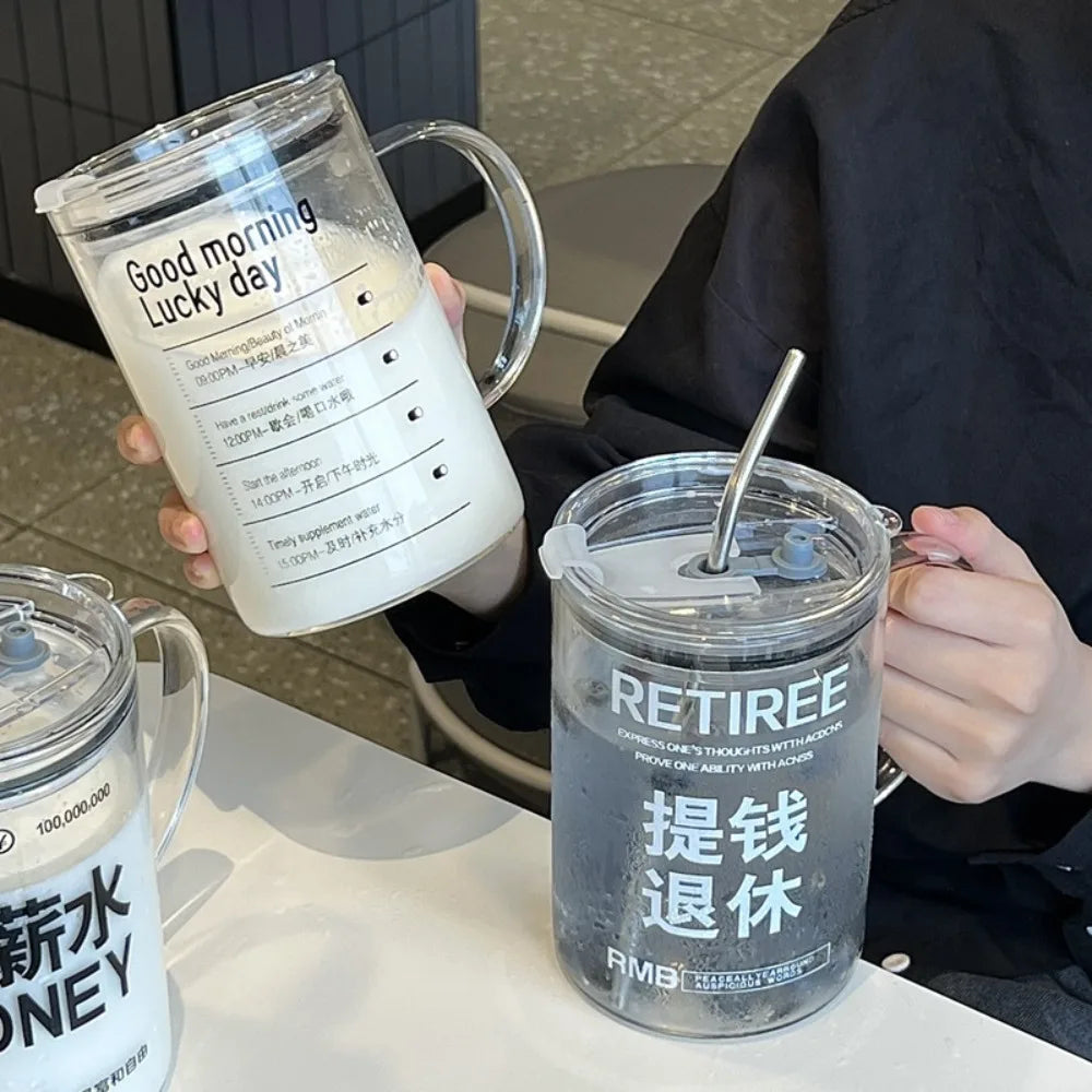 Straw Glass Cup