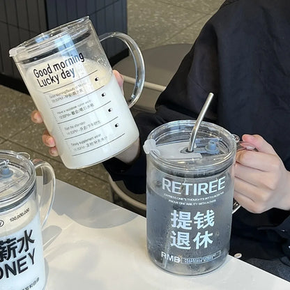 Straw Glass Cup