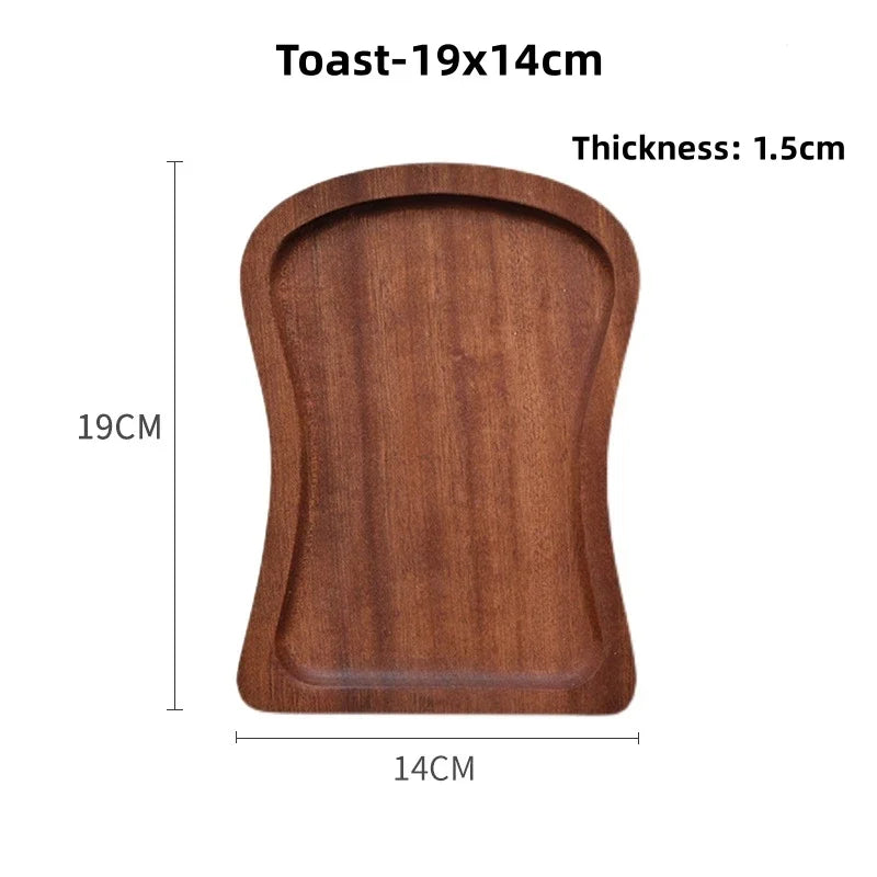 Solid Wood Serving Tray Oval Tea Tray