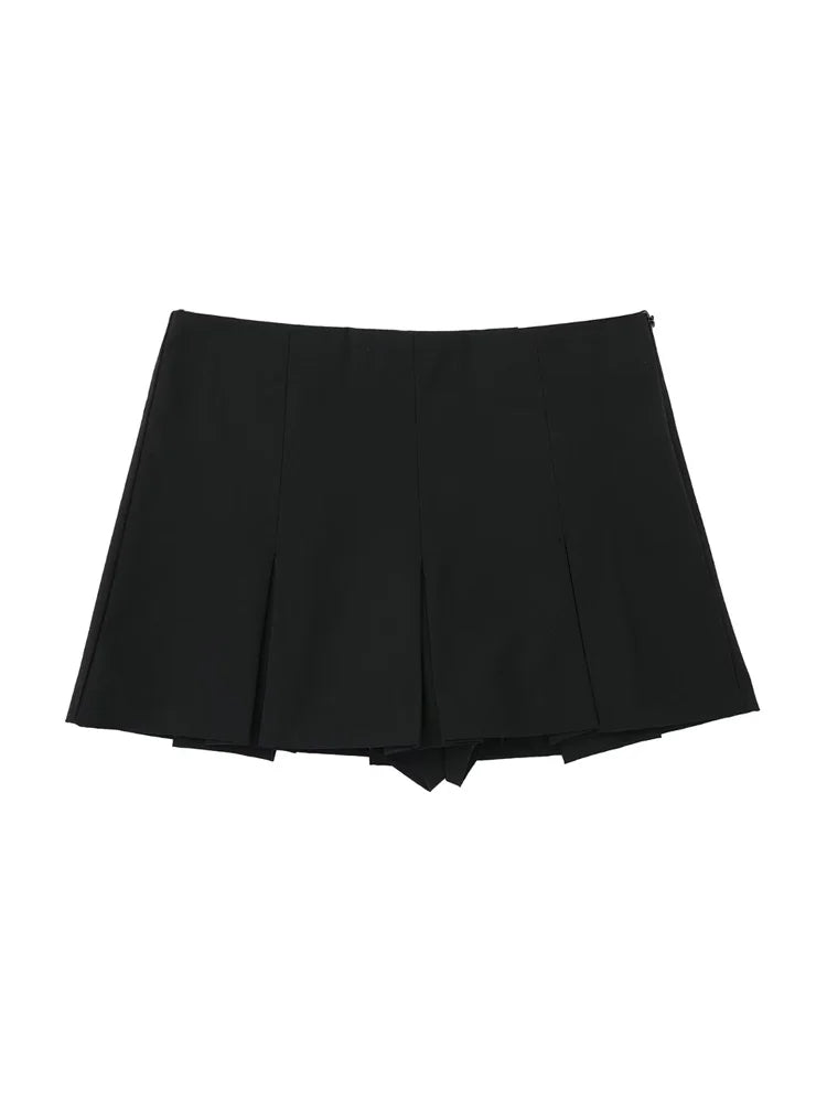 Pleated Short Skirt