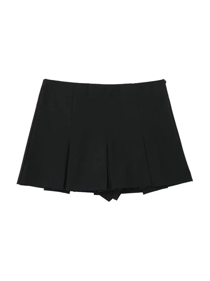 Pleated Short Skirt