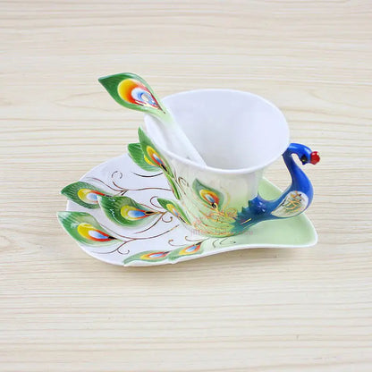 Peacock Cup and Saucer