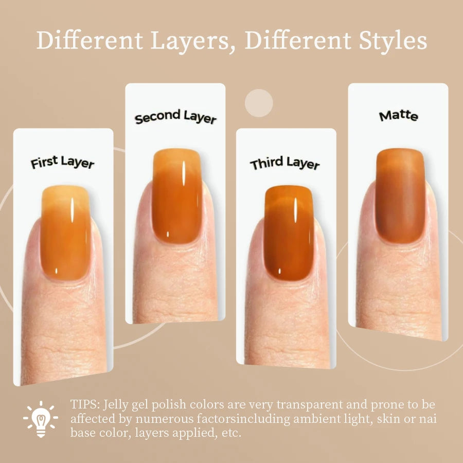 RSNAIL 10g Jelly Amber Gel Nail Polish
