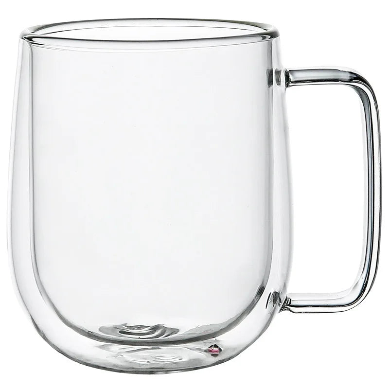 Double Wall Glass Cup with Handle
