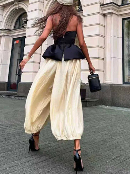 Elegant Sleeveless Hollow Out Loose 2Pc Set