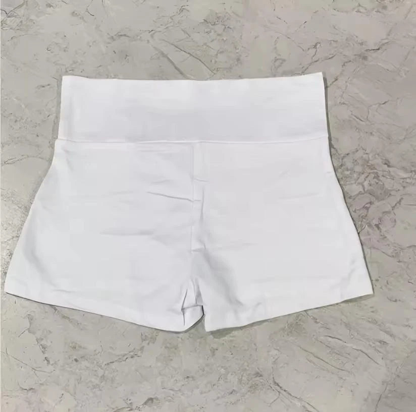 Pantalones cortos de ciclista de cintura alta con estampado de alas de ángel