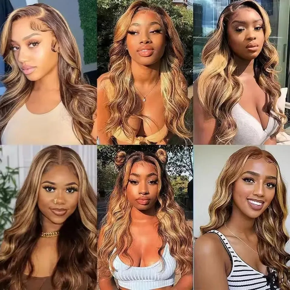Glueless Highlight HD Lace Frontal Wig
