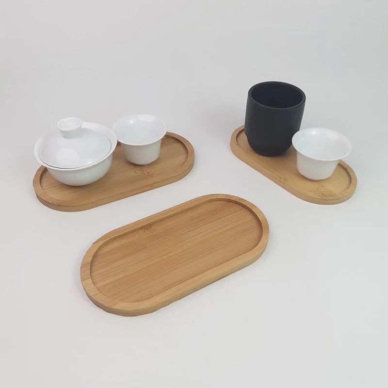 Solid Wood Round Dessert Plate