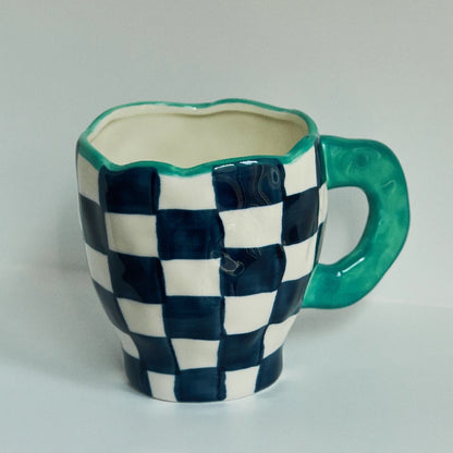 Irregular Hand-painted Flowers Mug
