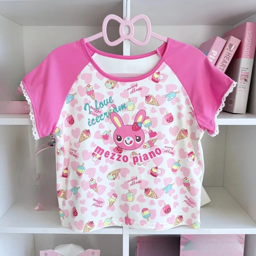 Sweet Kawaii Print Blouse