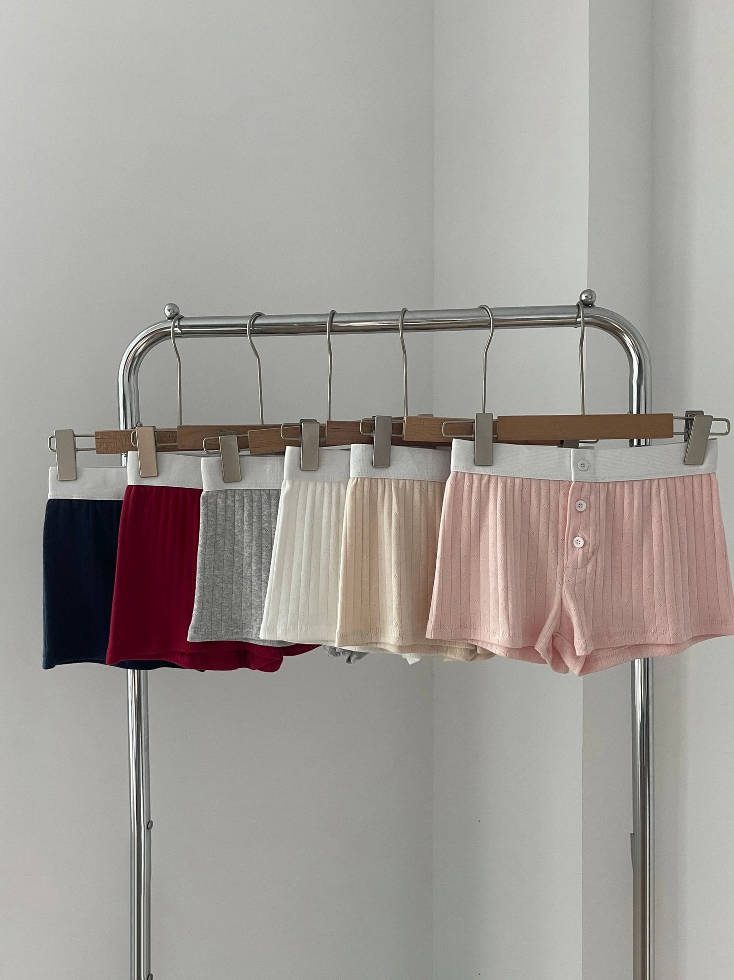 Floral Eyelet Cotton Boy Shorts