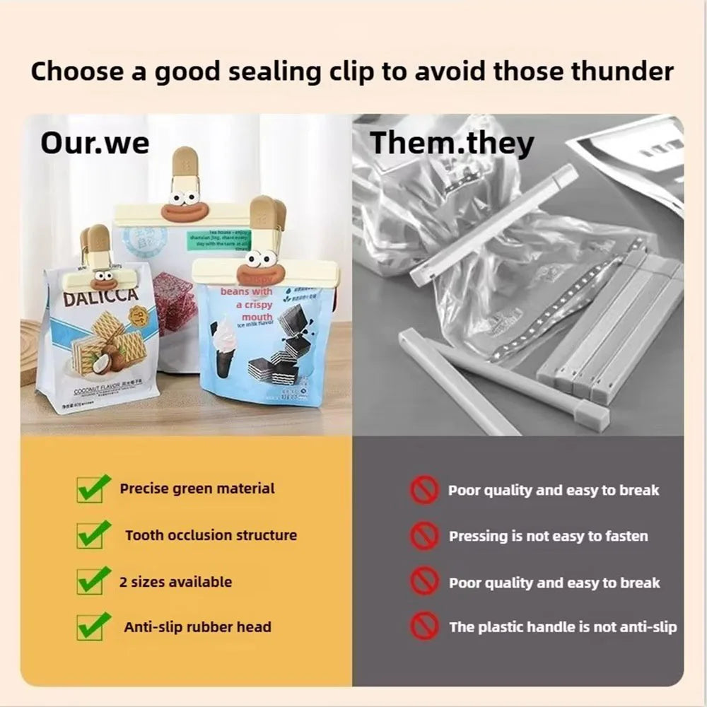 2/5/6 Pcs Creative Snack Sealing Clip