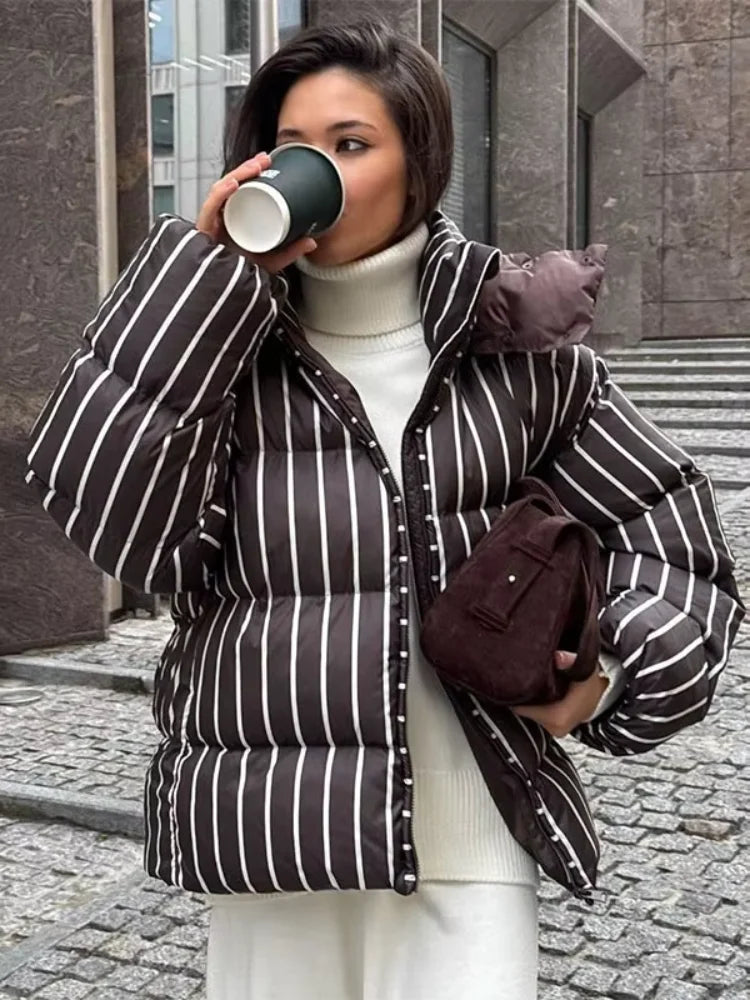 Striped Loose Coat