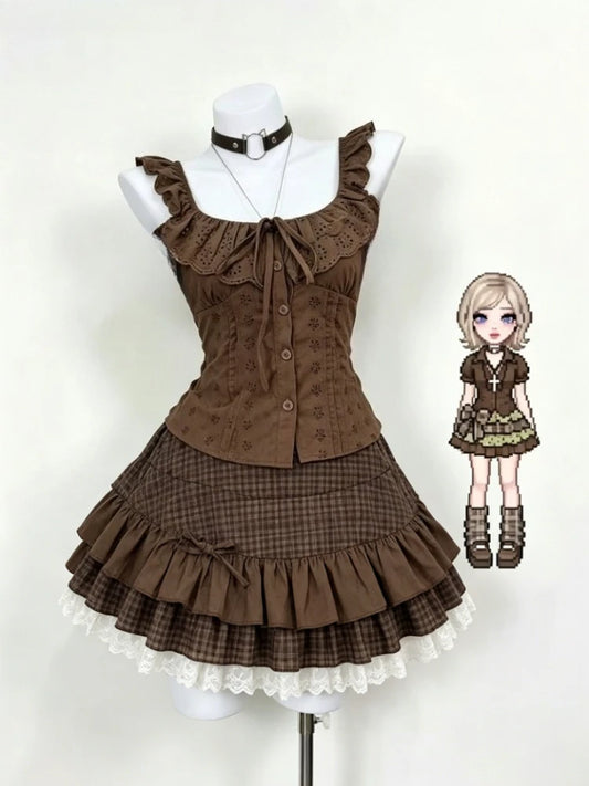Conjunto de falda de 2 piezas