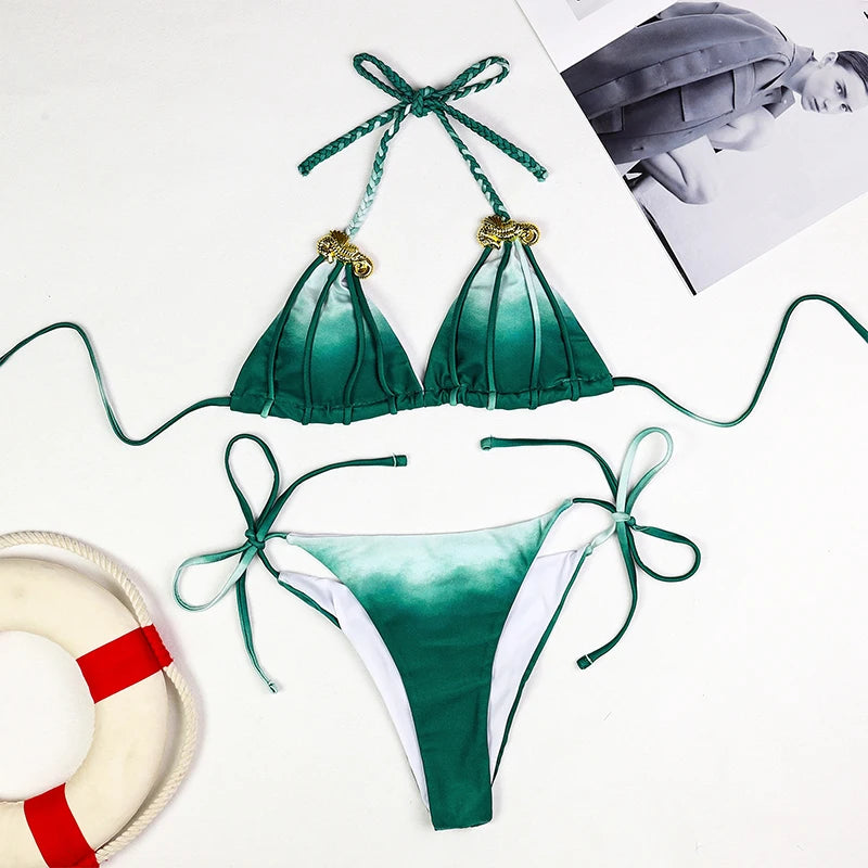 Micro Bikinis Sexys Traje de Baño Mujer 2025 Push Up Bikini Set Bañador Brasileño Femenino Ropa de Playa Traje de Baño Biquini