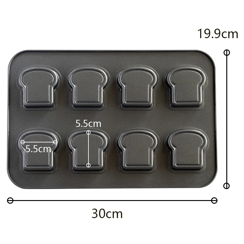 8 Cavity Toast Molds