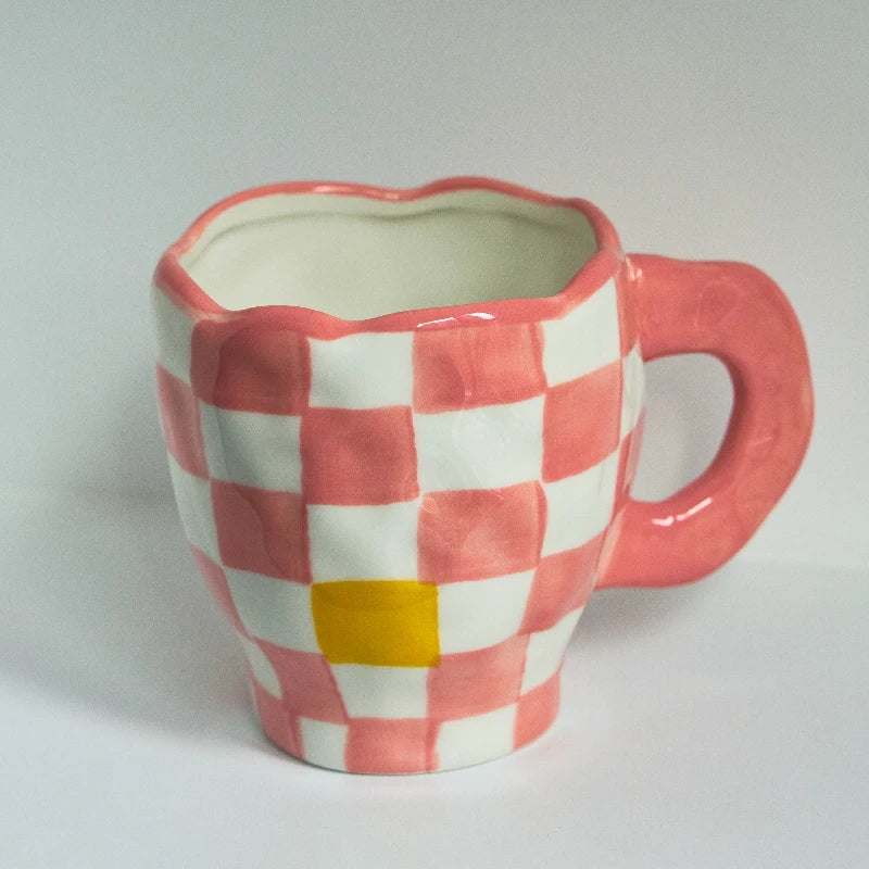 Irregular Hand-painted Flowers Mug