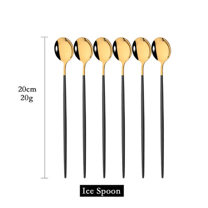 6Pcs Coffee Stirring Spoon Cutlery Set