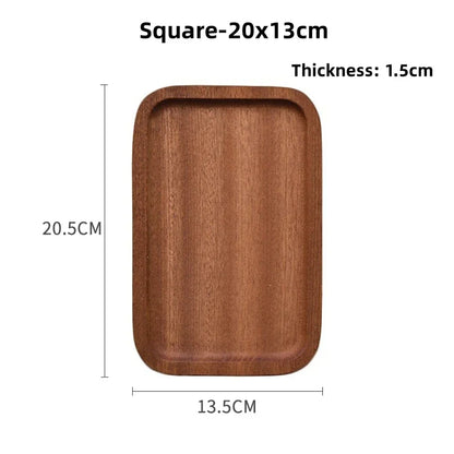 Solid Wood Serving Tray Oval Tea Tray