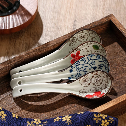 4Pcs Ceramic Spoon
