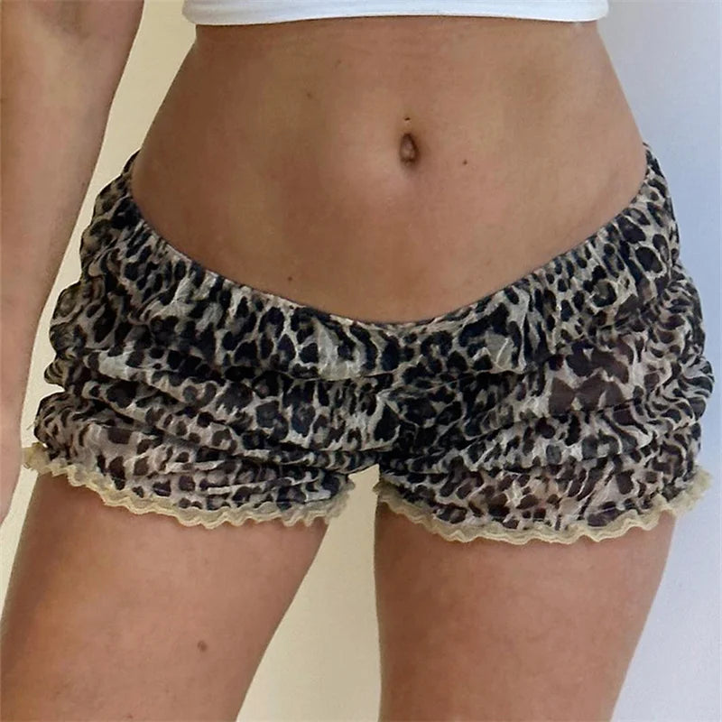 Ruffle Printed Shorts