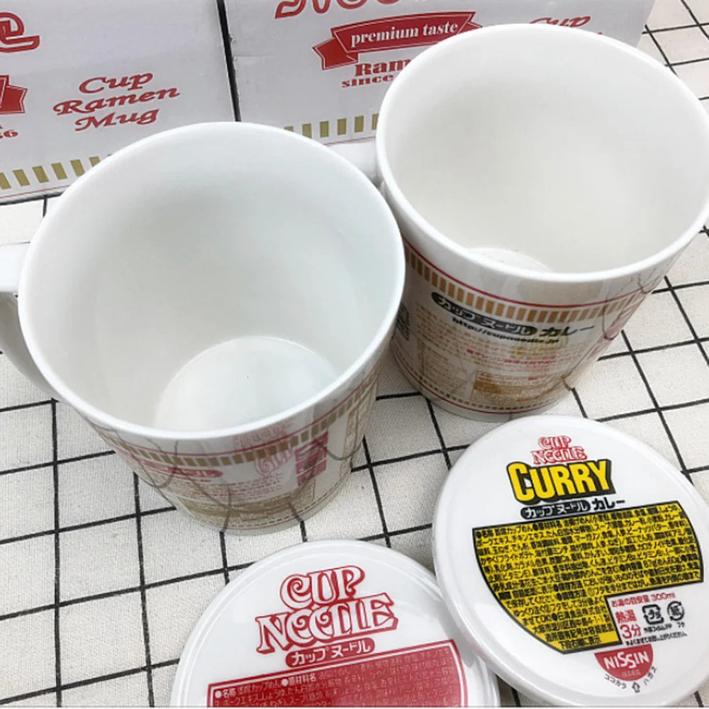 Cup Noodle-shaped Mug with Lid