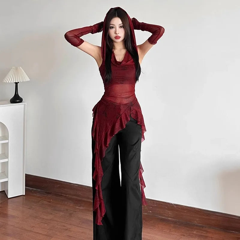 Top transparente de malla
