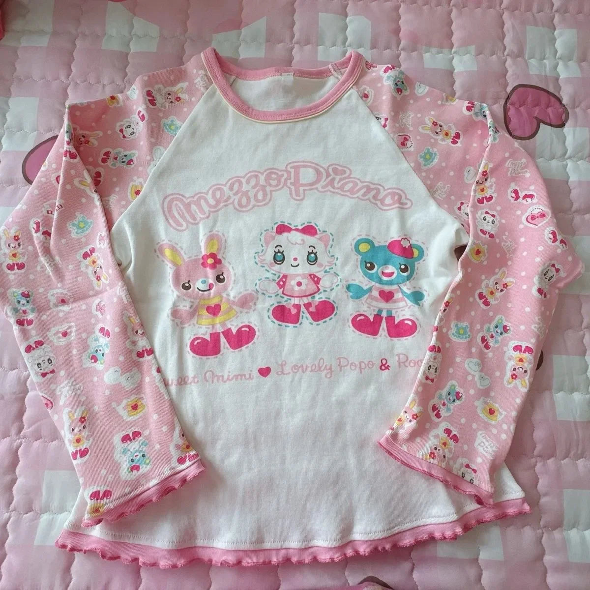 Sweet Kawaii Print Blouse