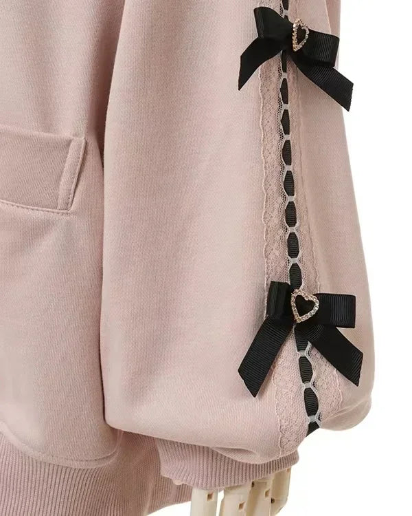 Sailor Collar Ribbon Bow Sweet Hoodie
