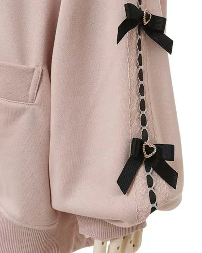 Sailor Collar Ribbon Bow Sweet Hoodie