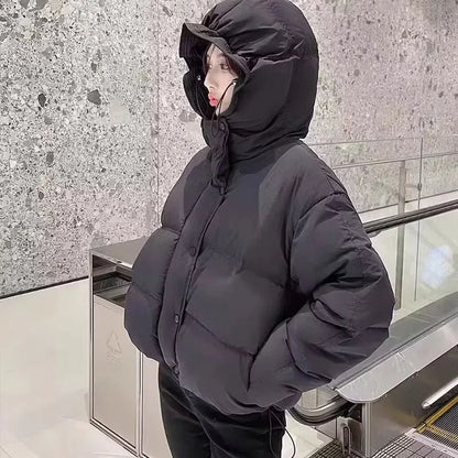 Abrigo de Invierno Elegante de Algodón, Chaquetas Cortas de Mujer, Parkas Cálidas de Diseño, Chaqueta Acolchada, Lazo, Ropa de Calle, Chaqueta de Frío, Ropa de Invierno