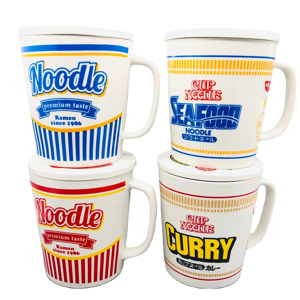 Cup Noodle-shaped Mug with Lid