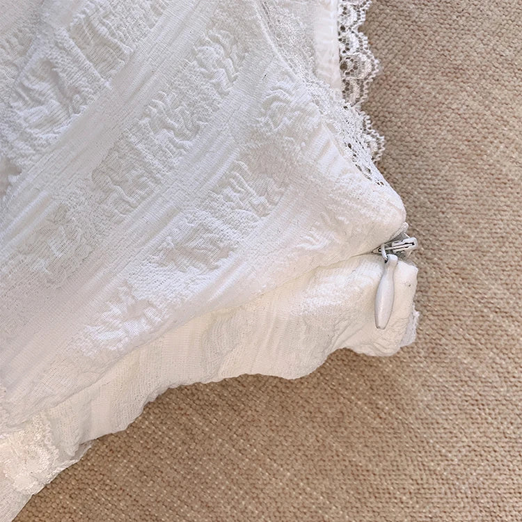 Tiered Ruffled Lace Trim Skirt