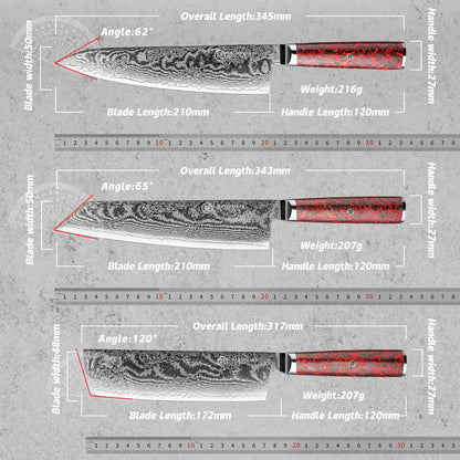 Grandsharp 1-6 PCS Kitchen Knives Set
