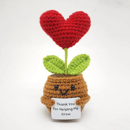 Crochet Flower Pot Decoration Hand Woven