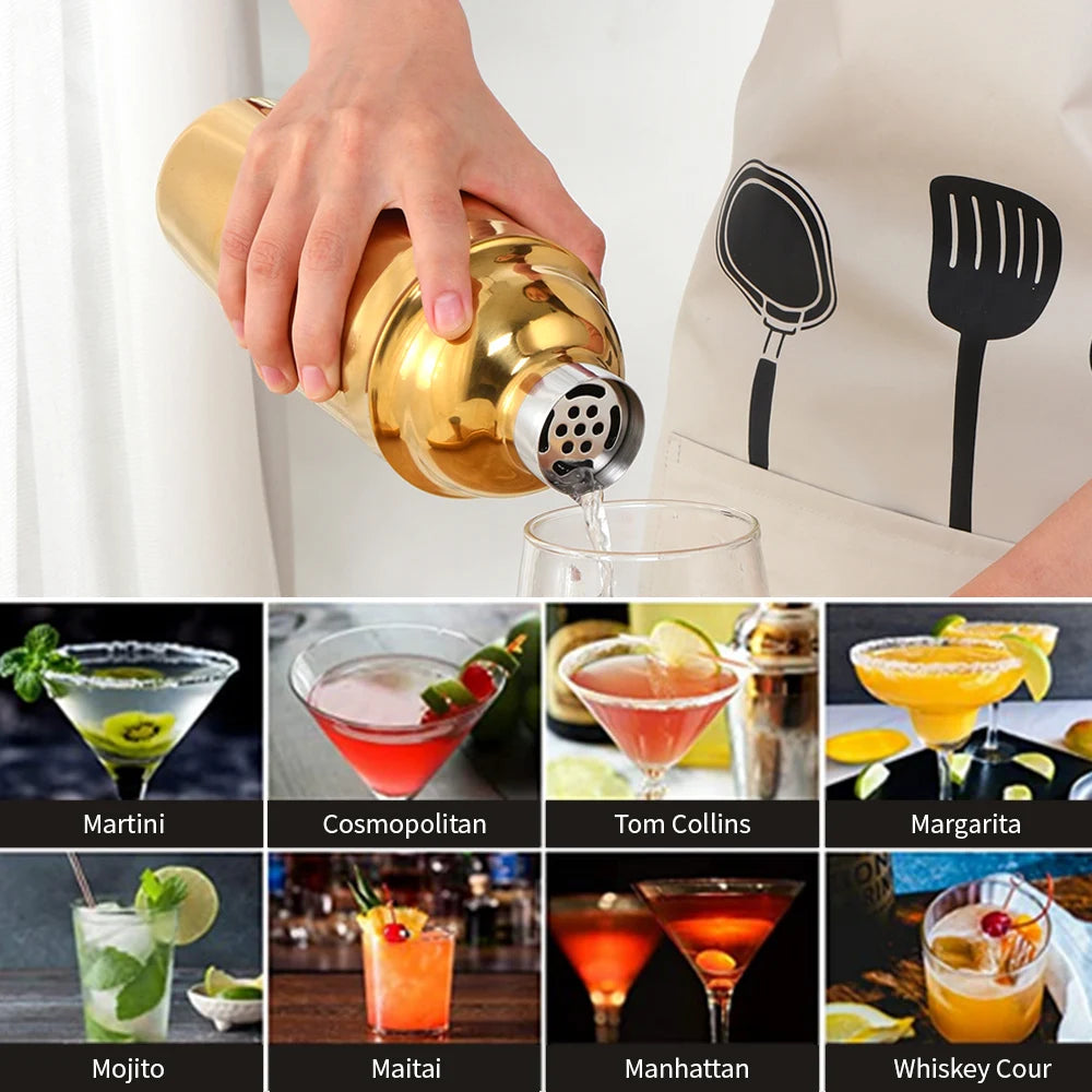 Stainless Steel Rainbow Boston Cocktail Set