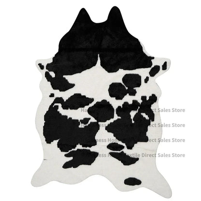 Irregular Faux Cowhide Light Luxury Lounge Rug